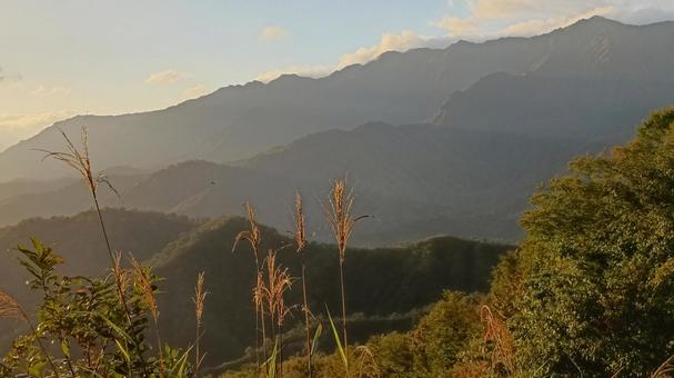 早朝の枝折峠 枝折峠,山,早朝の写真素材
