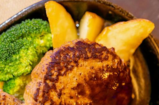 おいしいハンバーグ ハンバーグ,肉料理,料理の写真素材