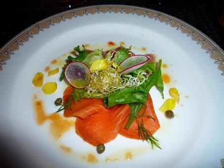 サーモンのマリネ 食事,食卓,サーモンの写真素材