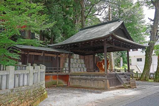 Photo, tenaga shrine, hand rubbing, old prefectural shrine, 