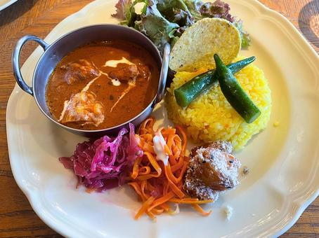 夏カレープレート 夏カレープレート カレー,サラダ,カフェランチの写真素材
