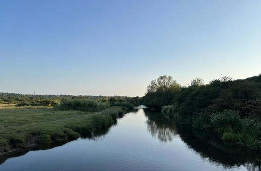夕暮れの川 イギリスの風景 夕暮れの川 イギリスの風景の写真