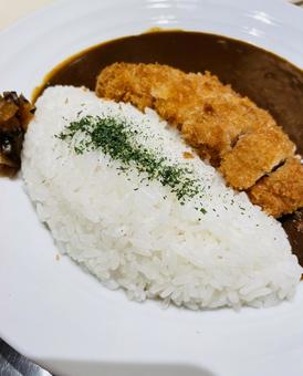 カツカレー カツカレー カツカレー,カレーライス,カレーの写真素材