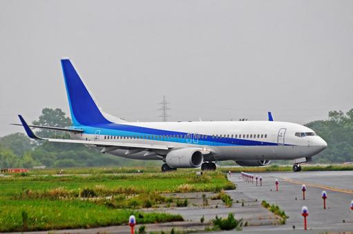 飛行機　ボーイング737 旅客機,航空機,フライトの写真素材