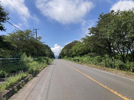夏の国道 夏の国道の写真
