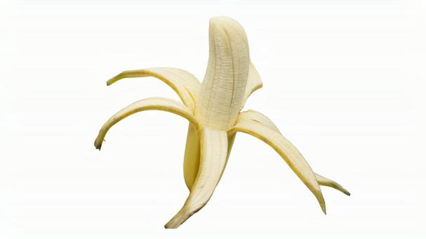 剥いたバナナ（背景透過） バナナ,banana,果物の写真素材