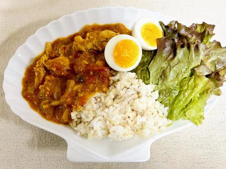 チキンカレー チキンカレー,バターチキンカレー,ブランチの写真素材
