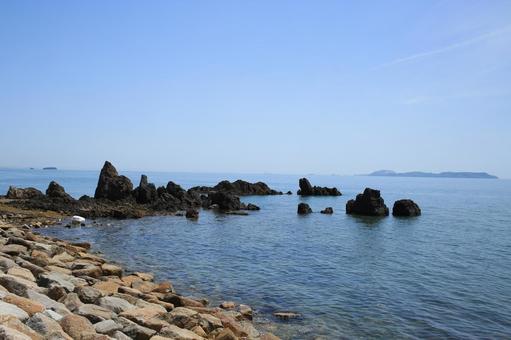 兵庫県赤穂市 大塚海岸のライオン岩 兵庫県赤穂市 大塚海岸のライオン岩の写真