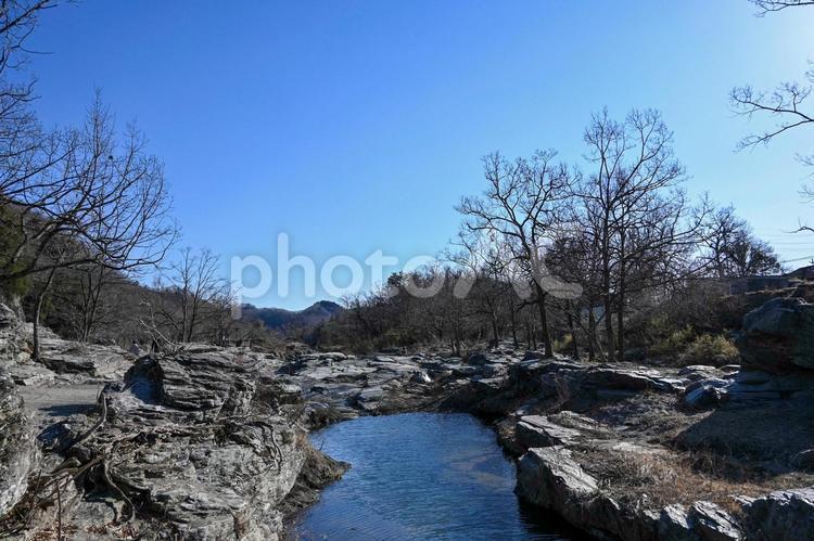 長瀞石畳から見た風景 長野,石畳,埼玉の写真素材