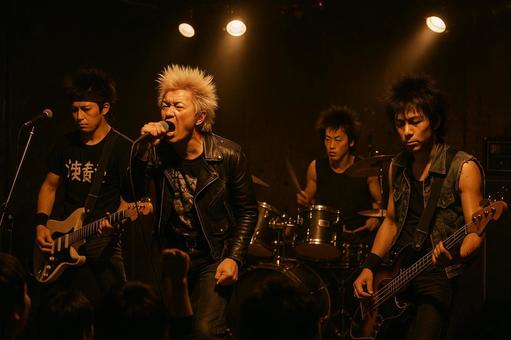 ロックバンドのライブ ロックバンドのライブの写真