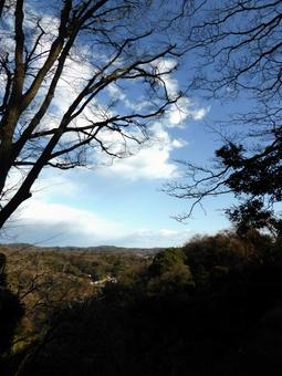 2月、早春の源氏山公園からの風景 2月、早春の源氏山公園からの風景 見下ろす,山並み,眼下の写真素材