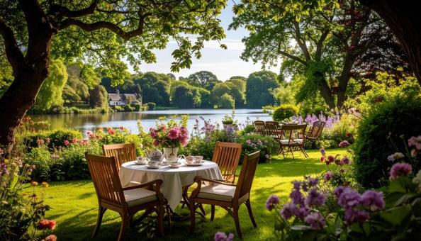 英国風ガーデニングティータイム 英国風ガーデニングティータイムの写真