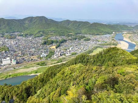 岐阜城から眺めた長良川の景観 岐阜城から眺めた長良川の景観 長良川,河川,川の写真素材