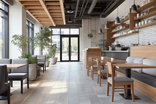小さなカフェの店内インテリア 小さなカフェの店内インテリアの写真