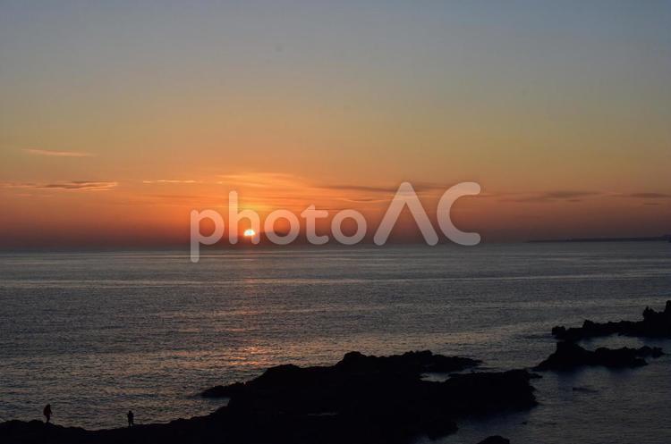 房総の夕焼け 千葉,房総,夕焼けの写真素材