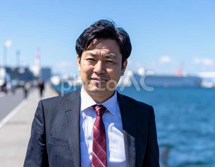 爽やかな印象のビジネスマン男性 男性,ビジネス,街の写真素材