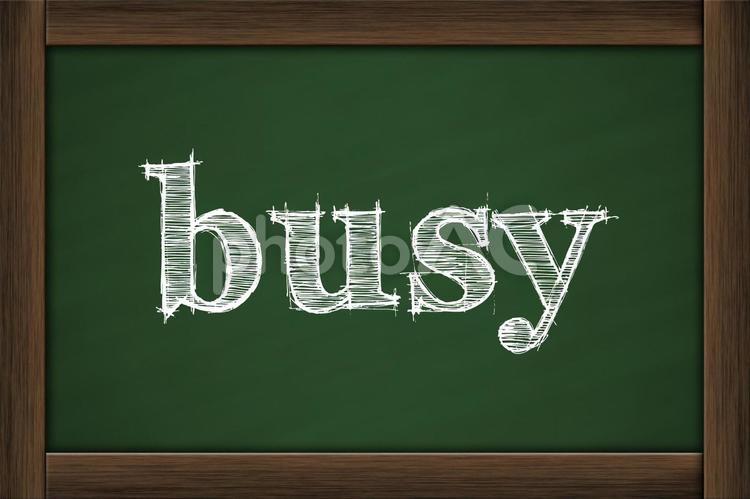 黒板とタイトル ビジネス,busy,ビジーの写真素材
