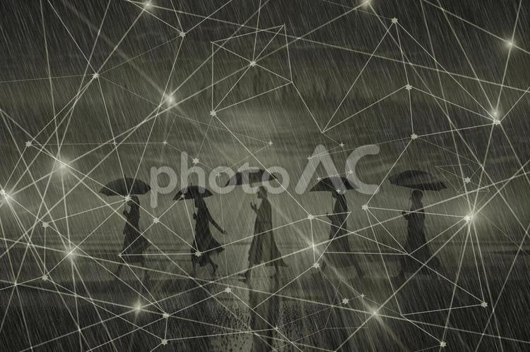幻想的背景素材　電脳世界 電脳,ネットワーク,背景画像の写真素材