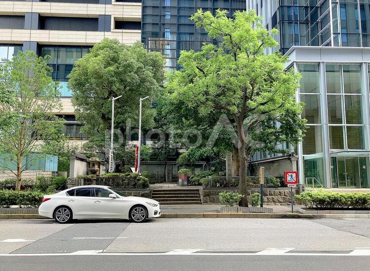東京風景・将門塚 将門塚,平将門,首塚の写真素材
