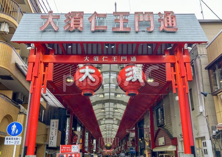 名古屋　大須仁王門通り 大須仁王門通り,アーケード街,商店街の写真素材