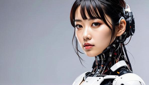 美しい女性型サイボーグ(日本人) 美しい女性型サイボーグ(日本人)の写真