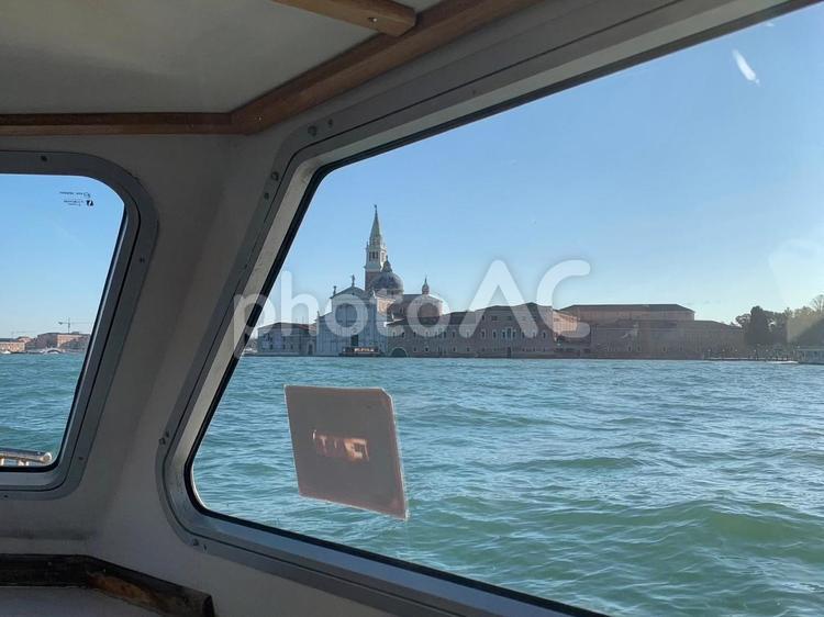 ベネツィアの途中の風景 ヴェネツィア,ベネツィア,景色の写真素材