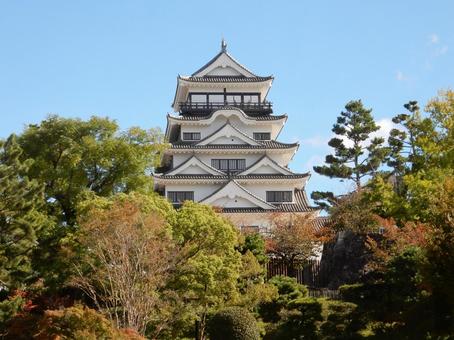 【風景写真】福山城が見える風景 福山城,天守閣,天守の写真素材