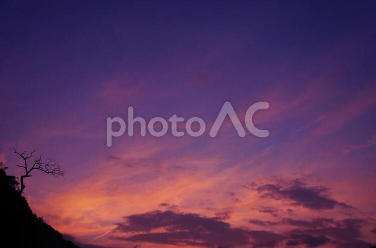 夕暮れ 夕暮れ,キャンプ,キャンプ場の写真素材