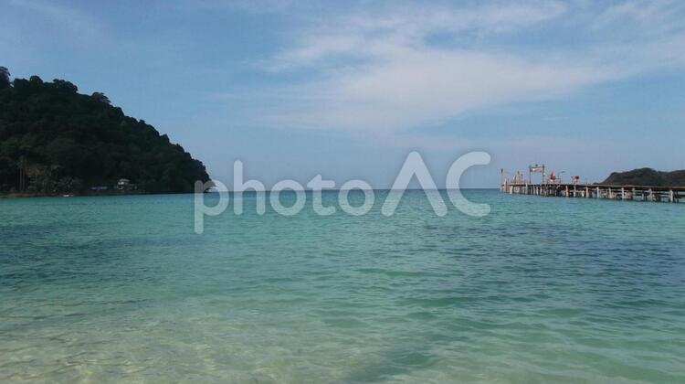 クッド島（タイの秘境）の美しい海岸(16) クッド島,外国,海外の写真素材