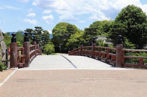 Photo, nakagrashi bridge, koriyama castle ruins park, bridge, 