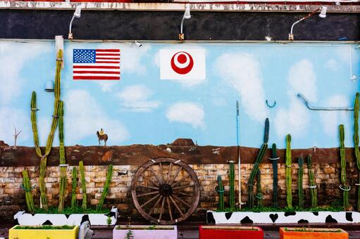 金武町の町並み 金武町の町並み,金武町,町並みの写真素材