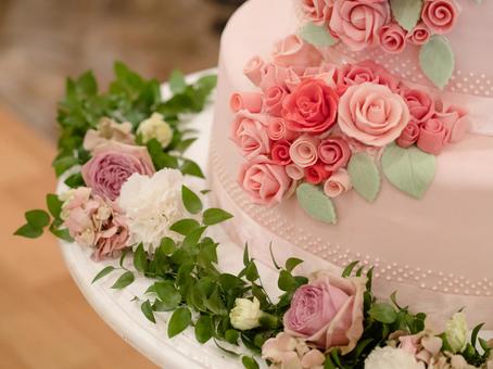 Wedding cake image, wedding cake, reception, rose, JPG