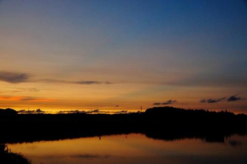 夕景 夕景の写真