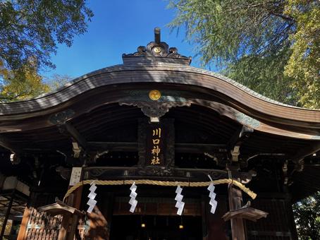 川口神社　参拝　埼玉県 川口神社,神社,参拝の写真素材
