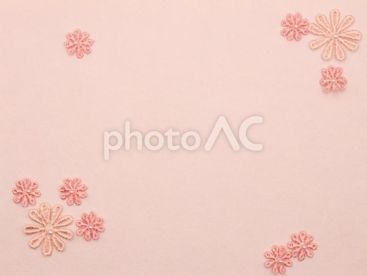 お花模様のピンクの背景素材 背景,枠,4月の写真素材