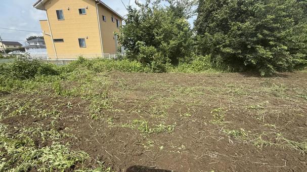トラクター運転席から撮影、草の畑を耕す トラクター運転席から撮影、草の畑を耕す トラクタ,トラクター,運転席の写真素材