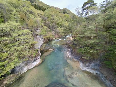吹割渓谷 吹割渓谷 吹割の滝,東洋のナイアガラ,自然の写真素材
