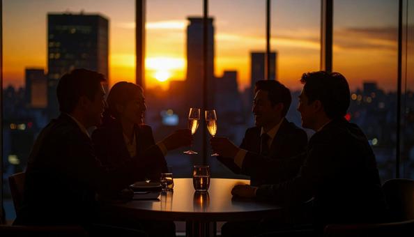 経営者の会食 経営者の会食の写真