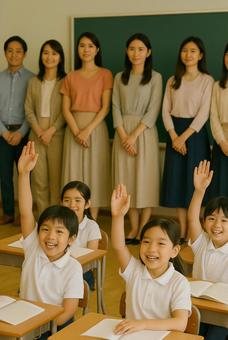 授業参観 授業参観の写真