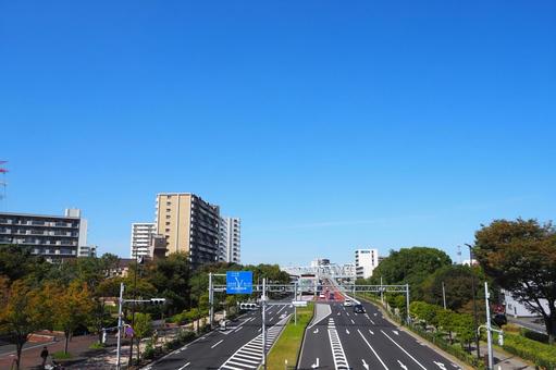 西葛西駅周辺・清砂大橋通り(江戸川区) 西葛西駅周辺・清砂大橋通り(江戸川区) 西葛西駅,駅周辺,清砂大橋通りの写真素材