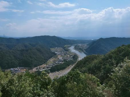 山と川と雲 山と川と雲の写真