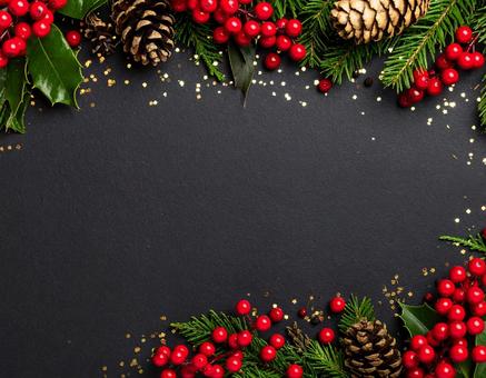 クリスマス感のある背景のテキストフレーム クリスマス感のある背景のテキストフレームの写真