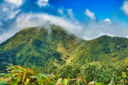 三瓶山の風景 しまね,登山,浸食の写真素材