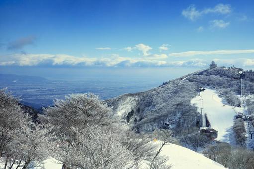 御在所岳　樹氷 御在所岳,樹氷,雪山の写真素材