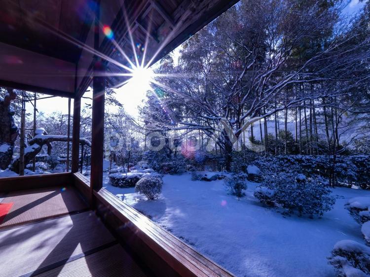 京都大原宝泉院　額縁庭園 きょうと,京都,大原の写真素材