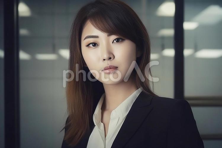 真剣な眼差しのビジネスウーマン 女性,人物,日本人の写真素材