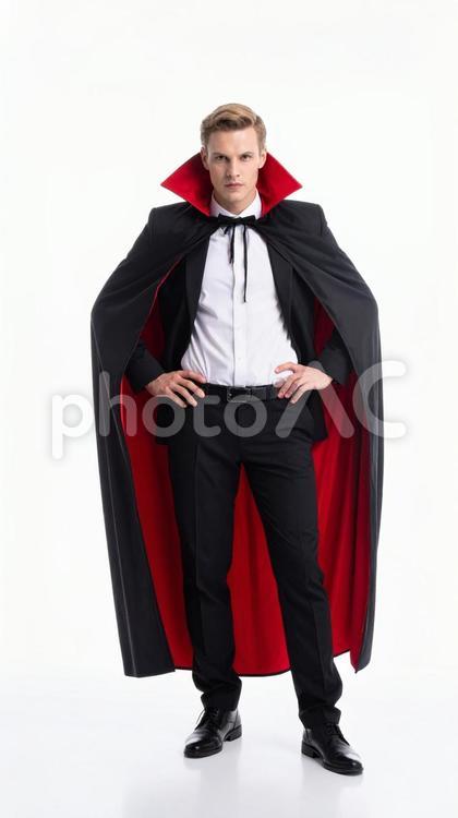 怒った表情の吸血鬼 ハロウィン,吸血鬼,コスプレの写真素材