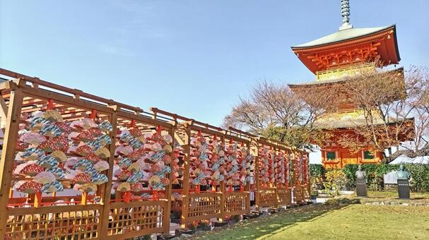 扇子のトンネル 青葉園,扇子,和扇子の写真素材