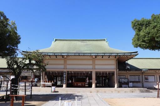 生國魂神社 拝殿 生國魂神社 拝殿 生國魂神社,拝殿,いくくにたまじんじゃの写真素材