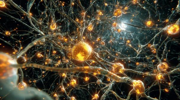 ニューロンが織りなす脳内ネットワークの写真